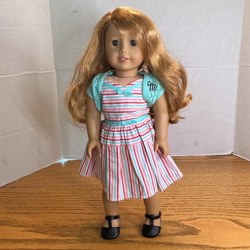 American Girl Maryellen Larkin 18 Inch Doll Strawberry Blonde Hair Green Eyes